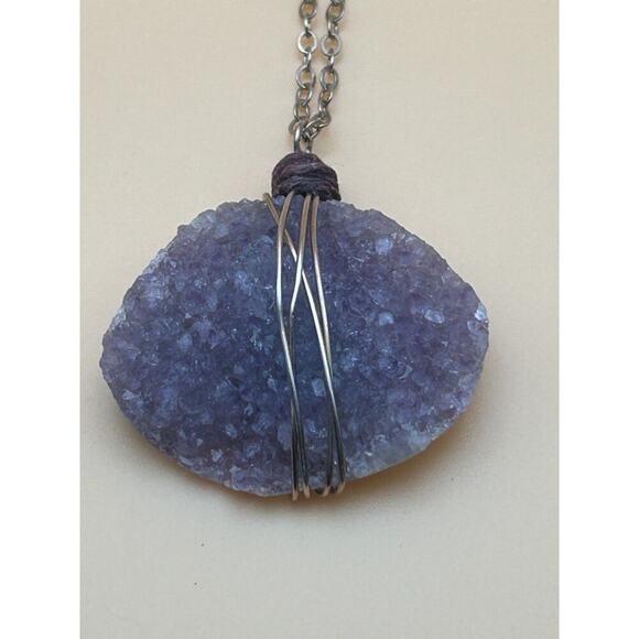 Amethyst Necklace - 20" chain - Picture 3 of 4